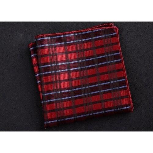 Mens Handkerchief Polka Dot Striped Floral Printed Hankies Polyester Hanky Business Pocket Square Chest Towel 23*23CM