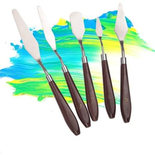 1PC Stainless Steel Spatula Kit Palette Gouache Supplies for Oil Painting Knife Fine Arts Painting Tool Set Flexible Blades