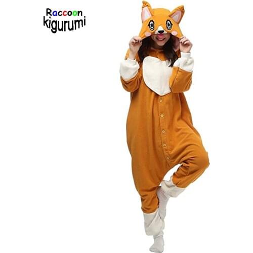 Love Dog Kigurumi Cartoon One-Piece Pijama Women Men Suit Boydsuit Animal Onesie For Adults Fleece Couple Cosplay Pajama Boysuit