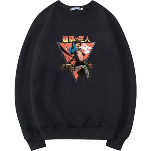 New Style Attack on Titan Sweatshirt Men Cute Japanese Manga Autumn Winter Hoody Eren Jage Graphic Long Sleeve Clothes Male
