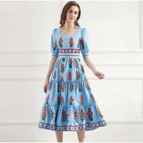 OULA`F Summer Dresses With Buttons