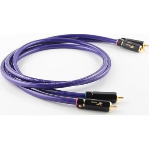 Pair Hifi Audio MC-SILVER IT 65 RCA Interconnect Cable Hifi Audio RCA Cable with Gold Plated RCA Plug Cable