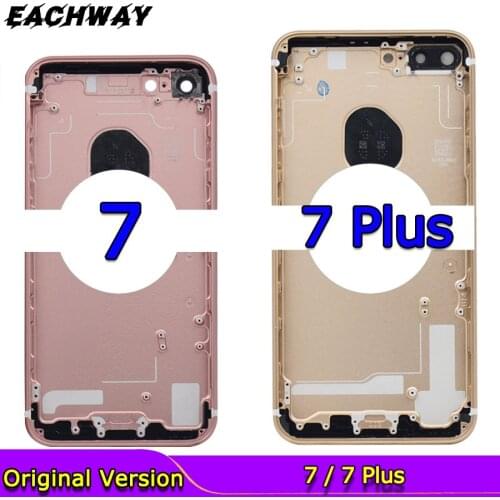 Full Back Housing For Apple iPhone 7/7 Plus Back Battery Cover Rear Door Case Chassis Middle Chassis Assembly Replacement Parts