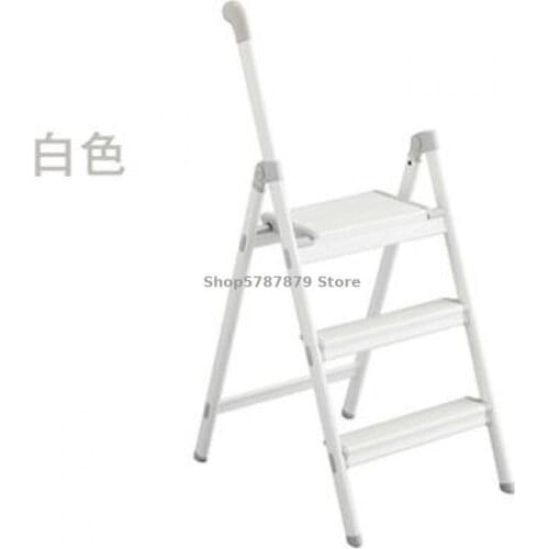Portable Aluminum Alloy Ladder Household Folding Ladder Three Step Ladder One Side Armrest Bench Ss-3