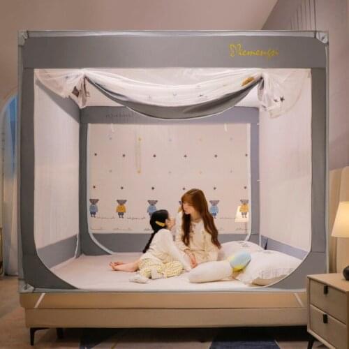 Bracket King Size Mosquito Net Metal Free Installation Summer Mosquito Net Three Door Mosquitero Para Bedroom Supplies BS5FWZ