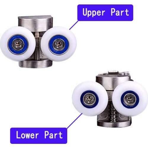 304 stainless steel spring wheel shower room pulley, glass push-pull hanging wheel, shower room accessories vintage pulley