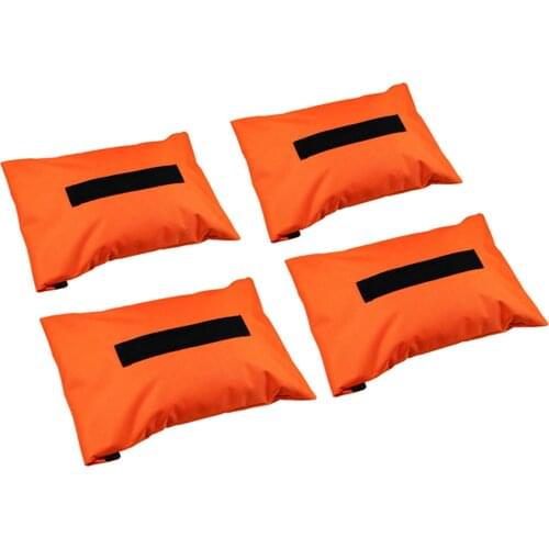 Sports Net Sand Bags Set of 4 - Weighted Anchors for Soccer Goals, Golf Nets, Football Nets, Hockey Nets and More, Orange