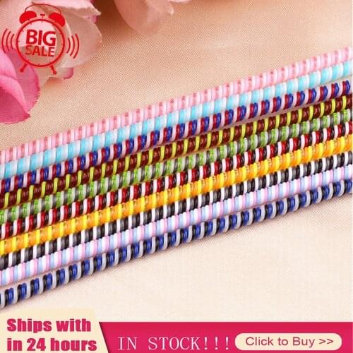 Phone Wire Cord Rope Protector 1.4m Anti-break Spring Protect Rope For USB Charging Cable Earphone Data Plastic Winder 9 Color