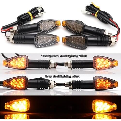 12V Universal 15 LED Flashing Motorcycle 12V Turn Signal Indicator Light Amber Blinker Lamp For Yamaha Suzuki Kawasaki KTN
