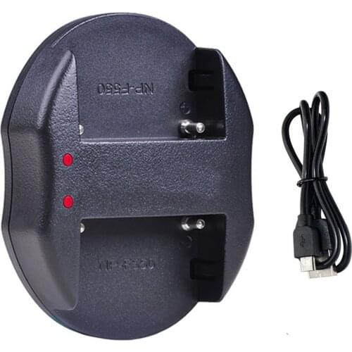 USB Dual Battery Charger for Sony DCR-PC100, DCR-PC105, DCR-PC110, DCR-PC115, DCR-PC120, DCR-PC330 MiniDV Handycam Camcorder