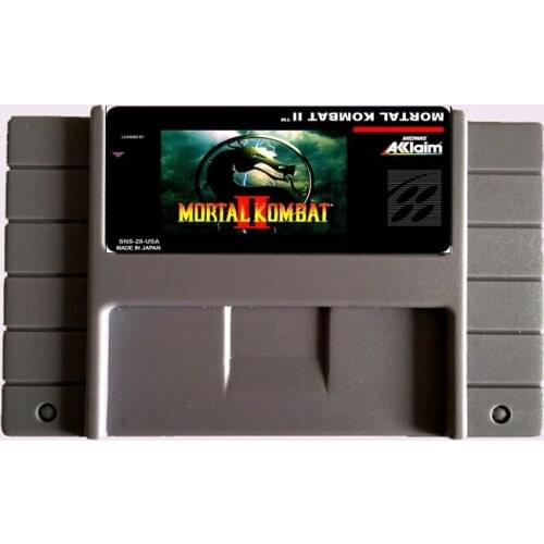 High Quality 16 Bit Mortal Kombat 2 NTSC Big Gray Game Card For USA Version Game Player