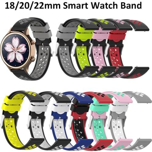 18/20mm Watch Bands Straps for Fossil Q Venture & Fossil Q Gazer & Fossil Gen 5 Strap 22mm Watchband Replacement with Dual Color