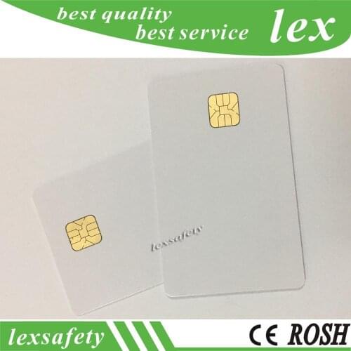 2000pcs Blank Plastic PVC Card Inkjet Printable contact ic chip card FM4428 compatible SLE5528 ic card for access control