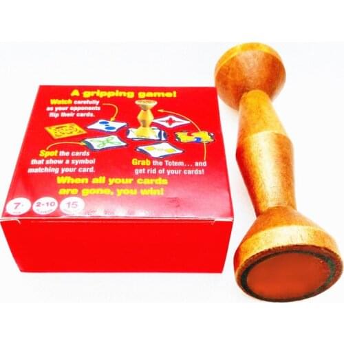 2020 Board game with English rules wood jungle totem Be The First to Grab The Totem run speed forest for Party Board Family Game