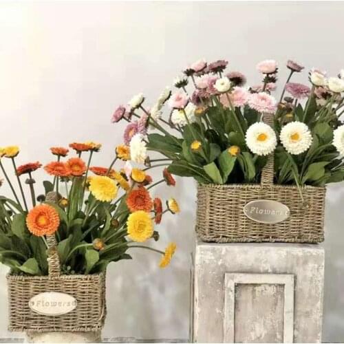 3 solar chrysanthemum imitation flowers home decor false flowers table flowers marigold flowers small bouquets light luxury flor