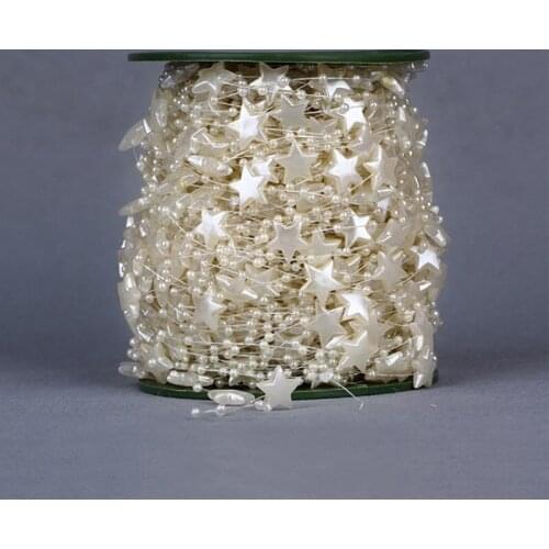 60m/roll Wedding Transparent Star Lighting beads chain five star fishing line connection bead string LED copper wire lamp