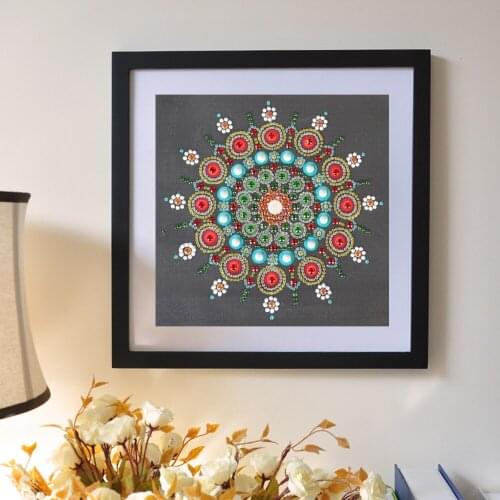 Colorful Mandala Flower Special Shaped 5D DIY Diamond Painting Embroidery Rhinestone Partial Drill Cross Stitch Kits Crystal