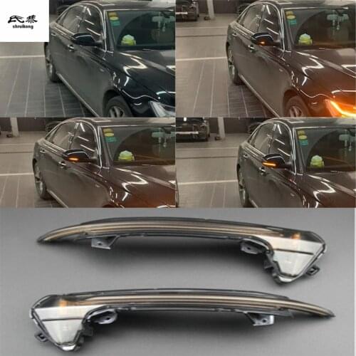 Free shipping 2pcs/lot Dynamic running water Blinker Indicator Rearview Mirror Turn Light for 2012-2017 AUDI A6 C7