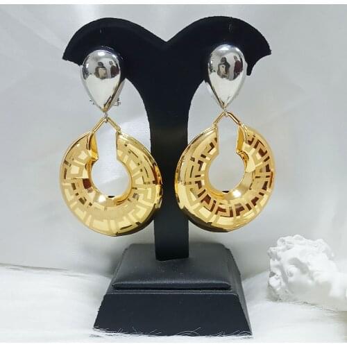 Big Hoop Earrings For Women Wedding DUBAI Bridal Round Circle Hoop Earring