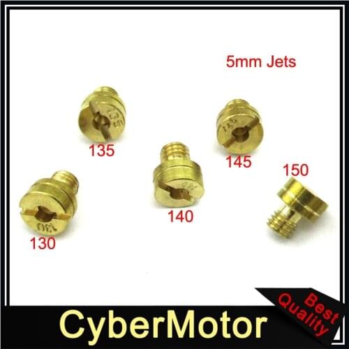 M5 x 0.75mm Large Round Gas Carb Fuel Main Jets For Mikuni Carburetor #130 #135 #140 #145 #150 Dirt Pit Bike ATV Quad Motorcycle