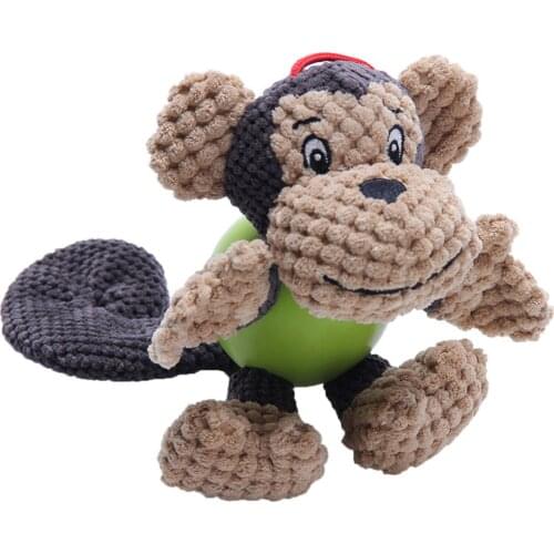 Fast Delivery Squeaky Pet Dog Toys Plush Puppy Behavioral Training ToyDog Chew Bite Resistant Puppy Molar Toy Stuffed Doll