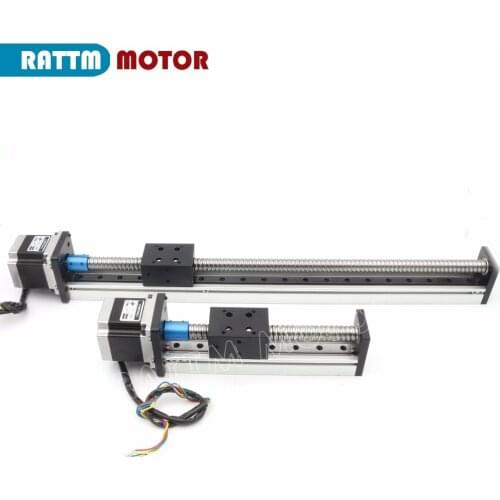 CBX1605 Ballscrew Linear Stage Actuator 100/200/300/400/500/600mm & Square Linear rail + Nema23 Stepper Motor for CNC XYZ Axis