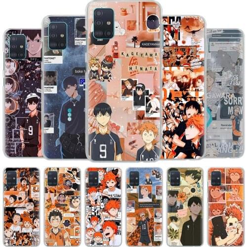 Haikyuu Volleyball Anime Phone Case For Samsung Galaxy A51 A71 A21s A31 A41 A11 A91 A21 A01 A12 A02s Hard PC Shell Cover Coque