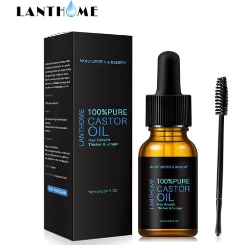 Black Castor Oil for Natural Hair Growth Essential Oil Castor Organic Eyelash Growth Eyebrow Enhancer Serum Lash Lift Hair Care