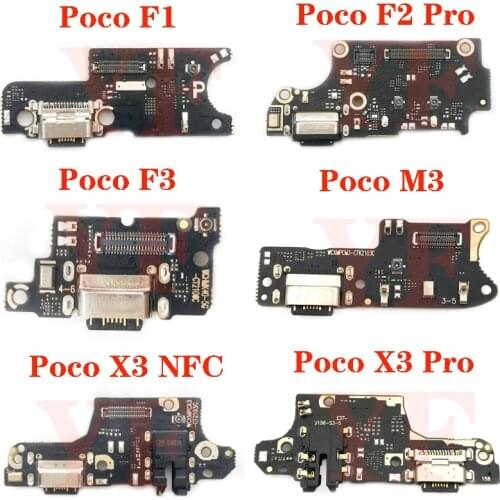 USB Charging Flex Cable Port Charger Board For Xiaomi Poco X3 NFC M3 F1 F2 Pro F3 Pro USB Port Connector Dock Charging Flex