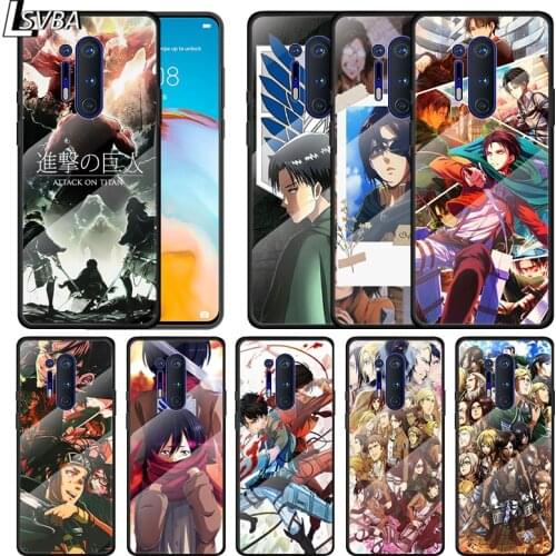 Hot Anime Attack on Titan For Oneplus 9R 9 8T 8 Nord Z 7T 7 Pro 5G Tempered Glass Shell Phone Case Cover