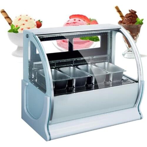 Hot Sale Ice Cream Freezer Commercial Ice Cream Display Cabinet Square Ice Porridge Freezers 1020W