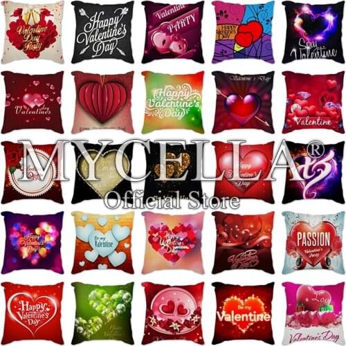 Cotton Linen pillowslip Pillows Cover Love text Pattern Cushion Cases Throw Pillow Valentines Day Pillowcase Home Decorative