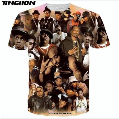 New Fashion Womens/Mens legends of hip hop 2pac tupac/biggie smalls/snoop dogg Funny 3D Print Casual T-Shirt XS-7XL