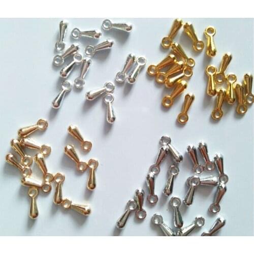 New New New! 100pcs/lot Chain Tail Drop Pendant Beaded Material DIY Jewelry Accessories