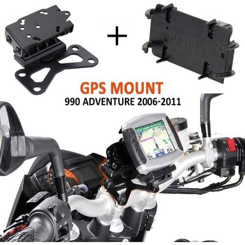 NEW Motorcycle Accessories GPS Navigaton Plate Bracket Front Phone Stand Holder Phone For 990 Adventure 2006-2011 2010 2009 2008