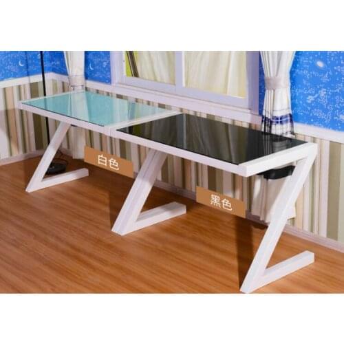 120*60CM Z-Style Office Writing table Tempered Glass Computer Desk Modern Laptop desk
