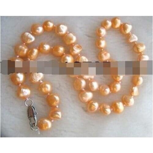 Freshwater pearl black egg 10-11mm necklace 17" nature wholesale beads big size