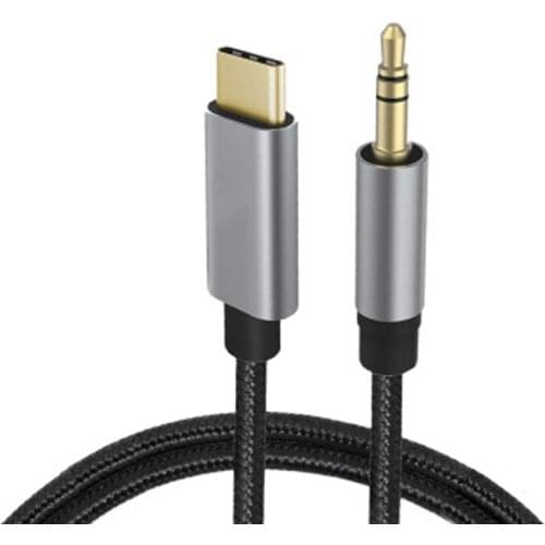 USB Type-C to 3.5mm audio plug conversion DAC16bit48KHz UBS-C to AUX Built-in DAC digital audio decoding chip 1meter length