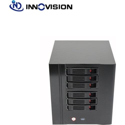 NAS 6 bay server case network nas storage server mini itx case with hot swap