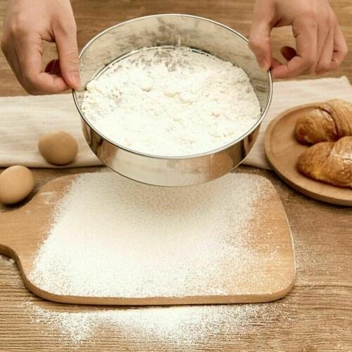 Stainless Steel Powdered Sugar Sieve Fine Sieve For Flour Hand-held Sieve Material Medicinal Sieve Tool Powdered