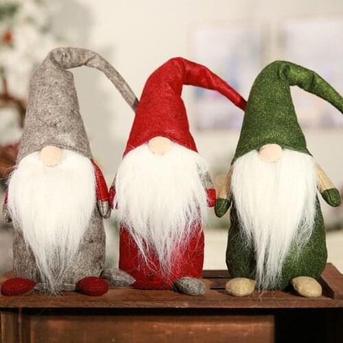 Standing Christmas Faceless Doll Plush Toy Christmas Tree New Year Kid Gifts Portable Home Christmas Ornaments Decorations
