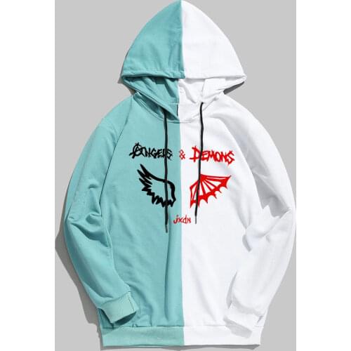 Jaden Hossler Angels & Demons by Jxdn Wing Hoodies Hooded Sweatshirts Harajuku Casual Unisex Clothes Print Fashion Hip Hop Full