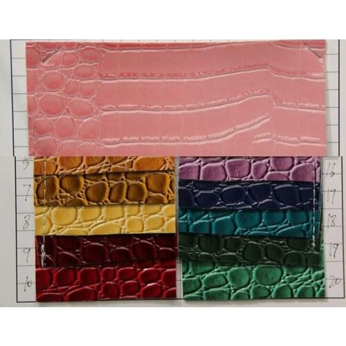 Highlight crocodile grain synthetic PVC leather for industrial, bags, gloves, shoes, belt, home, musical instruments, furniture