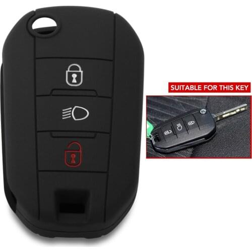 3 Button For Citroen C4L CACTUS C5 C3 C6 C8 Picasso Xsara Skin Holder Protector Silicone Car Remote Key Fob Shell Cover Case
