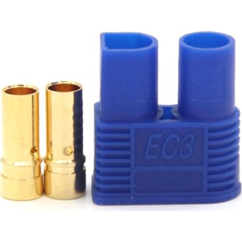 1Pairs Amass EC3 Plug Male and Female 3.5mm golden Plated Bullet Connector for RC ESC Battery