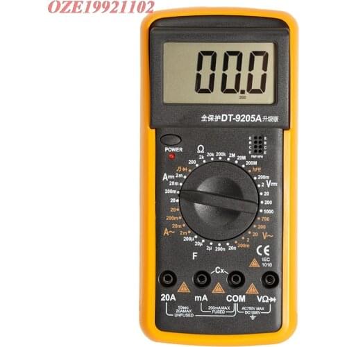 1PC Digital Multimeter , Electronic Ammeter Multimeters with Diode and Test Tester DT9205A(Battery not included)
