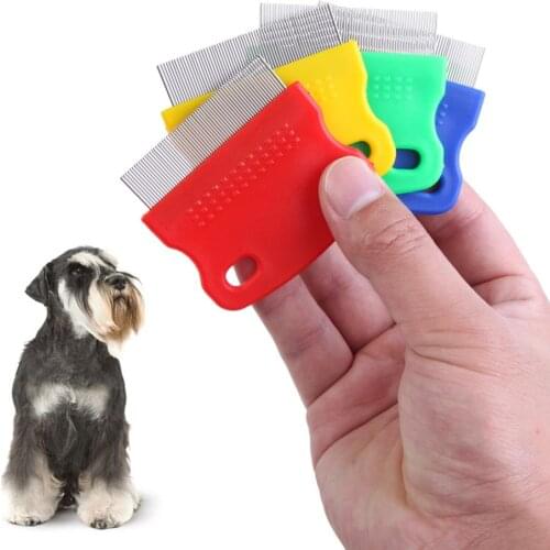 1Pc Pet Flea Comb Steel Grooming Combs for Dog Cat Kitten Hair Trimmer Brushes Dog Grooming Tools Pet Products