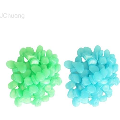 100pcs/pack Glow Pebbles 2021 hot sale Stones Home Fish Tank Garden Decoration Luminous Glowing In The Dark Accessory for Gift