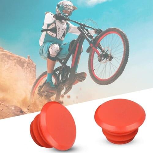2Pcs Mountain Bicycle Cycling Rubber Handlebar 17-22mm End Stopper Plugs Caps