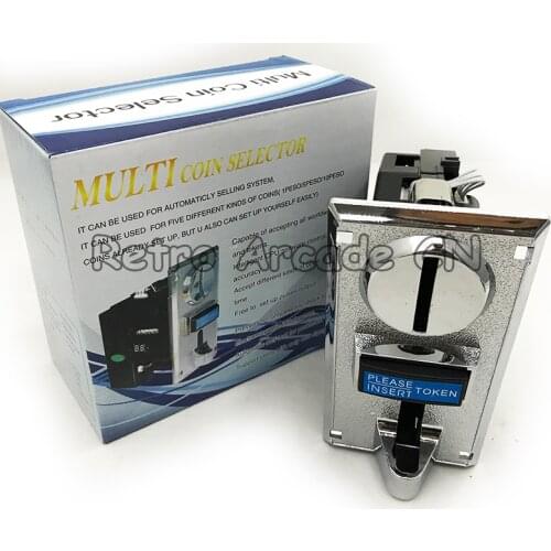 5PCs Multi Coin Acceptor Electronic Coin Acceptor Selector Mechanism Vending Machine Mech Arcade Game Ticket Redemption